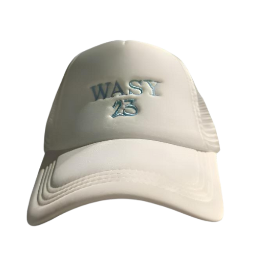 "WASY 23"BABY BLUE ON WHITE CAP